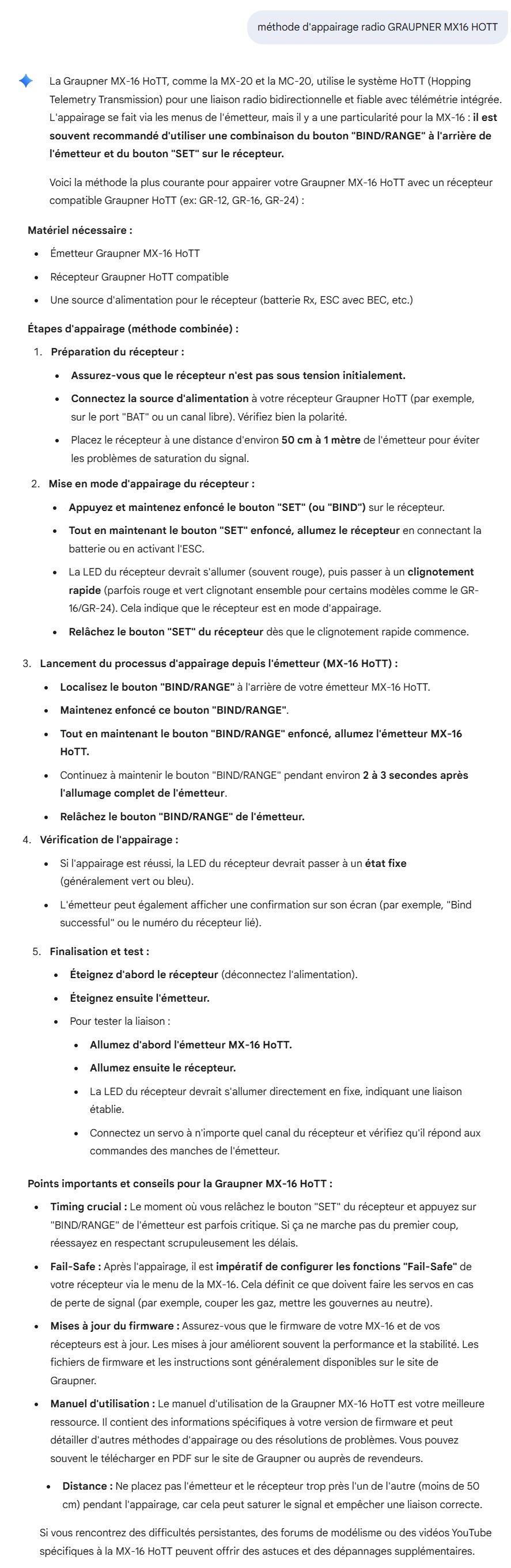 Méthode d'appairage